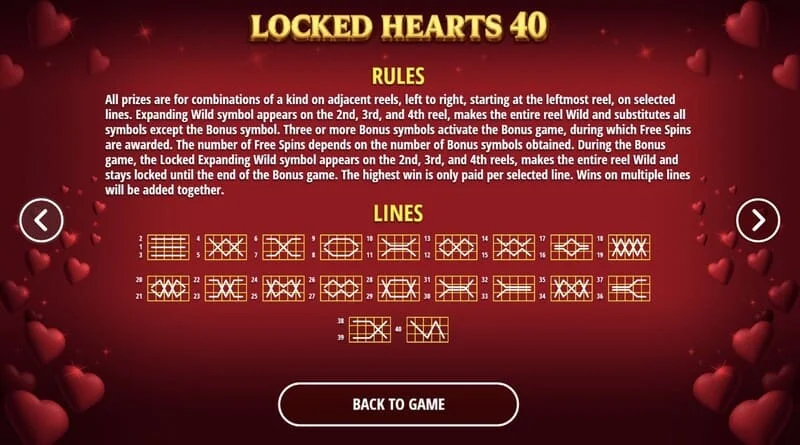 Locked Hearts 40 - dobitne linije na kolutih